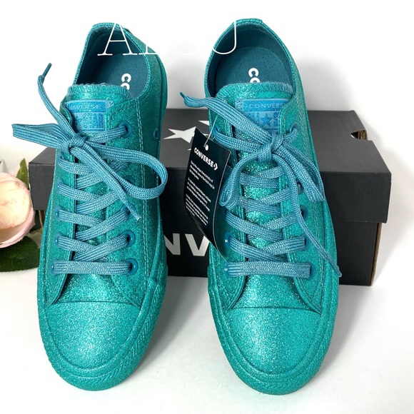 Converse Ctas Low Top Britany Blue Glitter AUTHENT - Picture 5 of 8